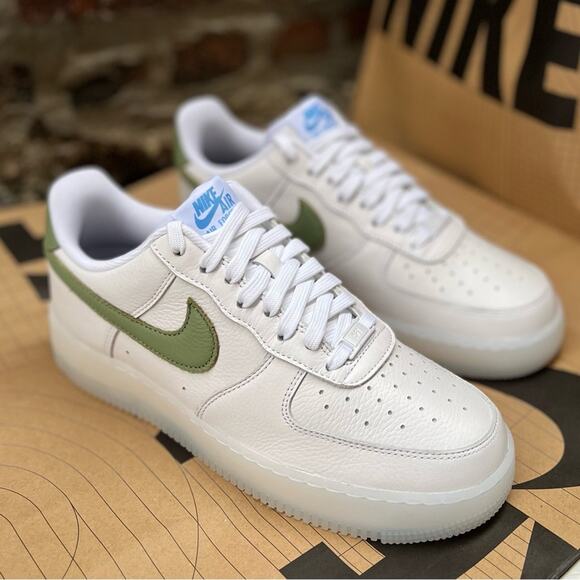 NEW Womens Size 9 Nike Air Force 1 Low Top By You Custom Leather White Sneaker - Picture 2 of 9